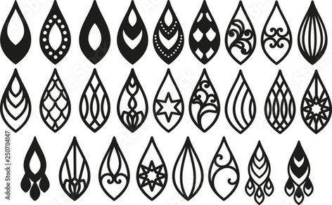 Stock Image: Teardrop Earrings, Earrings Template, Laser Cut Pendant, Faux Leather Bijouterie Design, Leather Earring Earring Templates, Earrings Template, Jewelry Template, Aluminum Can Crafts, Wood Jewelery, Diy Leather Earrings, Handmade Jewlery, Leather Earring, Laser Cut Earrings