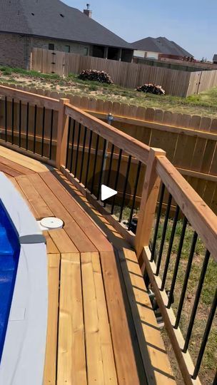 Above Ground Swimming Pools Group | Finally completed | Facebook Above Ground Pool Pavers Ideas, Above Ground Pool Surround Ideas, Above Ground Pool Surround, Back Deck With Pool, Pool Pavers Ideas, Pool Surround Ideas, Deck With Pool, Pavers Ideas, Pool Surround