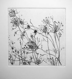 Dry Point by Ingrid Ellison Intaglio Printmaking, Metal Art Techniques, Dry Point, Drypoint Etching, Etching Prints, Nature Art Prints, Printmaking Art, Botanical Drawings, Monoprint