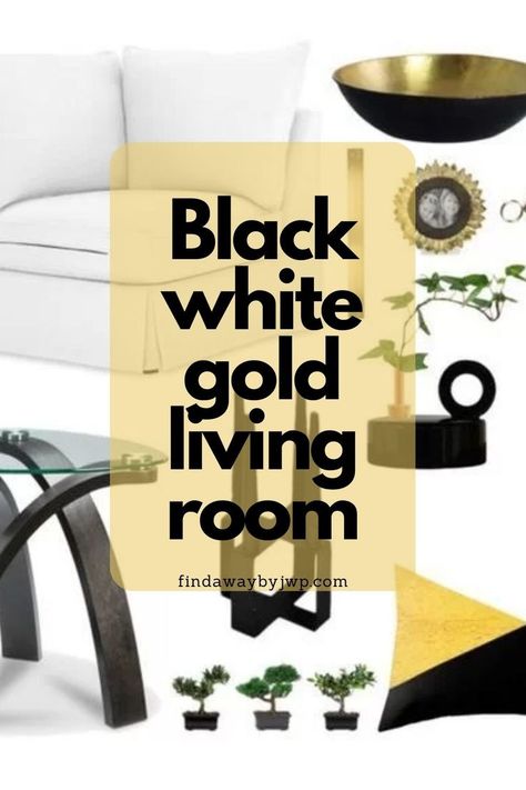 If you're looking for a stylish and modern living room design, a black white gold living room is the perfect combination. Gold And Black Living Room, White Sofa Decor, White Gold Living Room, Black White Gold Living Room, Gold Living Room Ideas, Black Sofa Living Room Decor, Black Sofa Living Room, Black And Gold Living Room, White Sofa Living Room