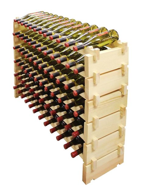 6 x 12 Bottle Modular Wine Rack (Natural)