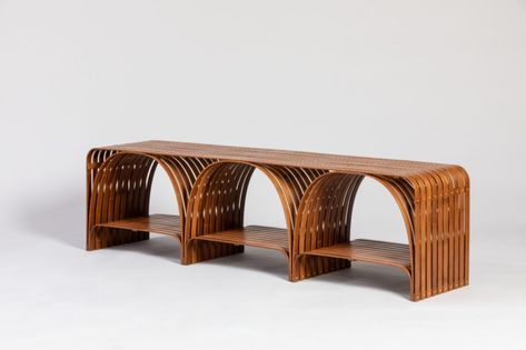 The Bridge Bamboo Bench – A New Layer Taiwan Interior Window Trim, Sculpture Textile, Painting Wooden Furniture, Contemporary Bookcase, Modular Furniture, Job Offer, Miami Design, Mazda 6, Cheap Furniture