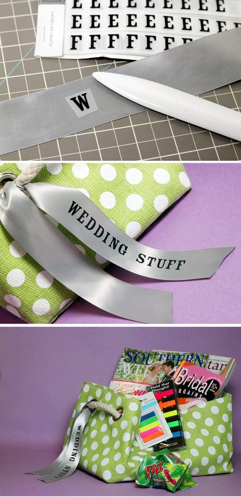 Writing On Ribbon, Ribbon Writing, Engagement Gift Basket, Engagement Gift Baskets, Good Girlfriend, Wedding Magazines, Personalized Ribbon, Got Engaged, Do It Yourself Crafts