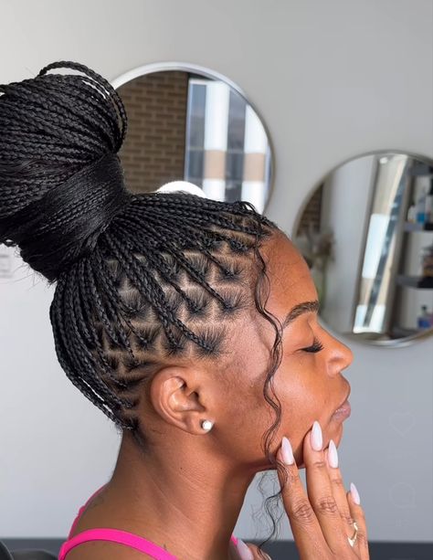 Mama Hair, Braided Updos, Bob Braids Hairstyles, Short Box Braids Hairstyles, Braided Hairstyles For Black Women Cornrows, Braid Inspiration, Black Bridesmaid, Short Box Braids, Braid Wig