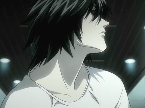 Note Image, L Lawliet, Side Profile, Tumblr