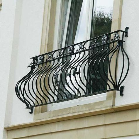 Iron Balcony Railing, Railing Designs, French Balcony, Juliet Balcony, Balcony Grill, Modern Balcony, Balcony Grill Design, Balcony Railing Design, Wrought Iron Decor