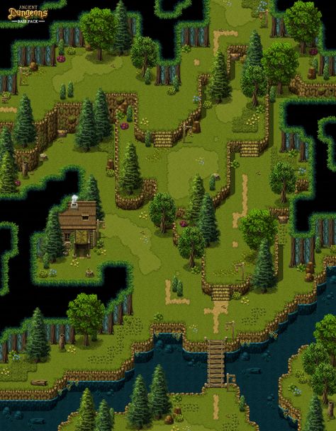 Candacis' Resources and Map-Design | RPG Maker Resources Pixel Map, Rpg Maker Vx, Pixel Life, Idle Game, Forest Map, Game Map, Pixel Art Landscape, Pixel Art Background, Pixel Art Tutorial