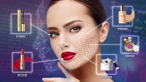 The definitive guide for beauty tech and everything else you should know, including augmented reality virtual try-on, artificial intelligent skin tech and more. Makeup Photoshop, Industry Illustration, Photoshop App, Virtual Makeup, Makeup App, Cover Design Inspiration, Beauty Tech, Madison Reed, Beauty Technology