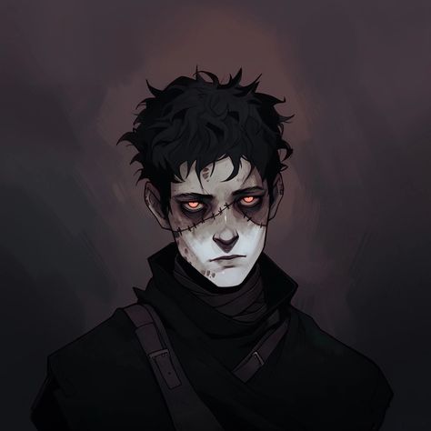 Scary Vampire Art, Curse Of Strahd Characters, Evil Character Design Male, Ghost Oc Male, Goth Boy Art, Ghost Character Design, Mad Father, Bf Love, Face Drawing Reference