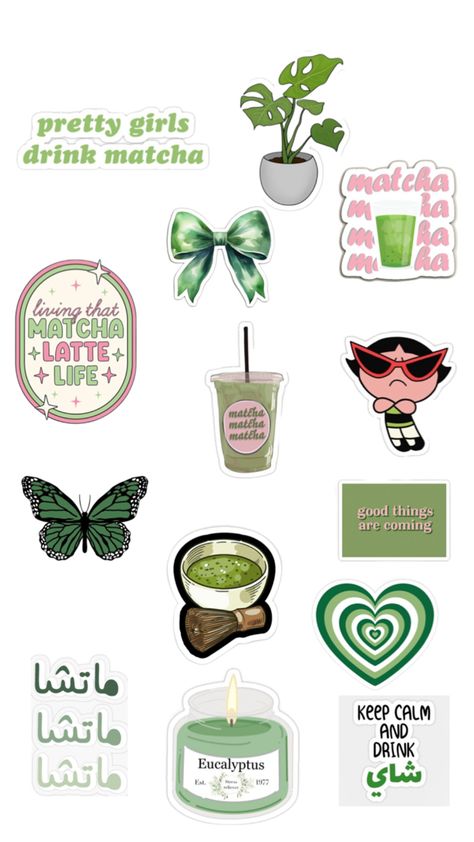 Laptop Wallpaper Quotes, Drink Matcha, Matcha Cafe, Cow Print Wallpaper, Sticker Design Inspiration, Doodle Frames, Bubbles Wallpaper, Cute Laptop Stickers, Keep Calm And Drink