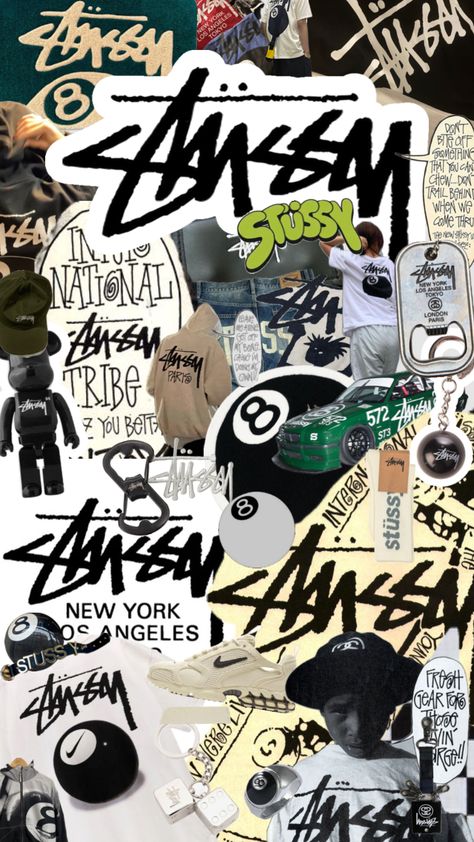 Stussy Iph Wallpaper, Stussy Wallpaper, Streetwear Wallpaper, Hellboy Tattoo, Alphabet Graffiti, Stussy Logo, Album Cover Wallpaper Collage, Wallpaper Iphone Aesthetic, Iphone Wallpaper For Guys