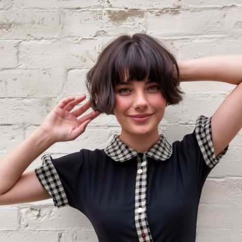 Intriguing Cuts from Paris: Discover the French Bob Haircut Trend for 2025 Super Short French Bob, French Bob With Bangs Over 50, French Bob With Layers, French Bob Plus Size, 60s French Bob, French Bob Haircut Short, Parisian Bob Round Face, Curly French Bob With Bangs, Short French Bob With Bangs