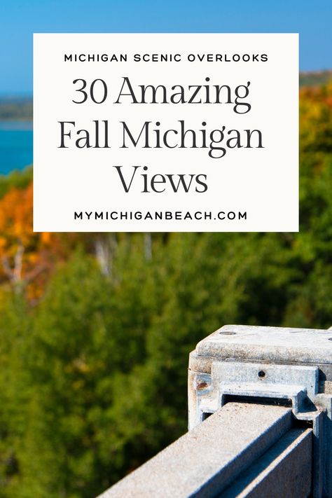 Pure Michigan is Michigan’s slogan for a reason, and that reason is obvious when you stop by some of Michigan’s scenic overlooks. These overlooks and turnouts are little breadcrumbs hinting at the rest of the beauty Michigan has to offer, and they act as sneak peeks to your actual destination.  Whether you are on a road trip from the bottom of the state to the top, or just stopping by a small Michigan town to visit family, work these scenic overlooks into your trip. Michigan Beach Vacations, Michigan Fishing, Fall In Michigan, Midland Michigan, Michigan Fall, Glen Lake, Michigan Map, Michigan Adventures, Michigan Road Trip