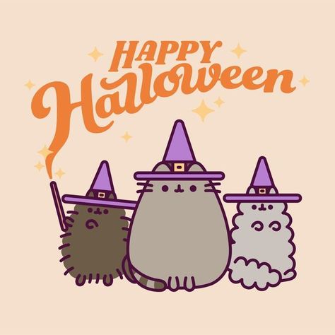 Halloween Pusheen, Pusheen Halloween, Kawaii Pusheen, Pusheen Merchandise, Cute Halloween Drawings, Pusheen Love, Happy Halloween Pictures, Pusheen Cute, Halloween Craft Projects