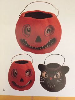 Vintage Halloween Collector: Remembering Martha By Mail - Martha Stewart Living Part 2 Halloween Decorations Vintage, Halloween Antiques, Antique Halloween, Halloween Buckets, Halloween Collectables, Halloween Lanterns, Vintage Halloween Decorations, Martha Stewart Living, Candy Containers