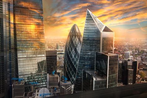 Business Reporter BrandVoice: Staying Competitive Through Collaboration And Openness Uk Visa, Skyline View, London Skyline, Los Angeles Usa, Sunset Wall Art, Financial District, City House, Sunset Views, Beautiful Sky