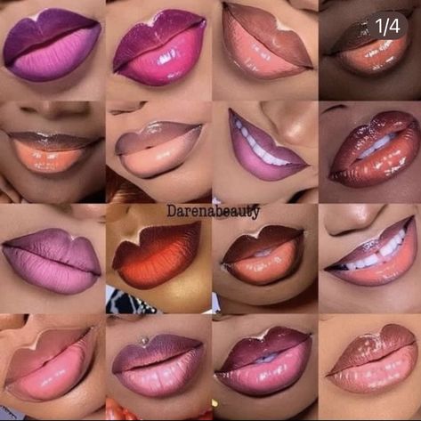 Full Lips Makeup, Maquillage Yeux Cut Crease, Festival Make Up, Eyebrow Makeup Tutorial, Lipstick For Dark Skin, Lip Art Makeup, Natural Make Up Looks, Lip Tutorial, Make Up Ideas