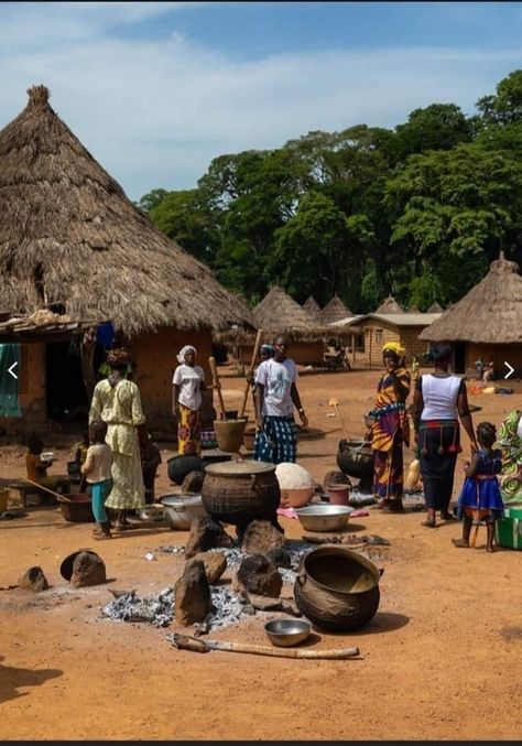 Uganda Culture, African Chair, Africa Aesthetic, Panorama Alam, African Hut, Tribe Women, Africa Painting, African Landscape, African Life