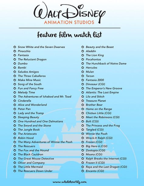 Walt Disney Animation Studios Watch List | Walt Disney Anima… | Flickr Disney Movie List To Watch, Disney Movie Watch List, List Of All Disney Movies, Disney Film Checklist, Must Watch Disney Movies List, Disney Checklist Movie, Disney Animated Movies List, Movie Night By Yourself, Animated Movies To Watch List