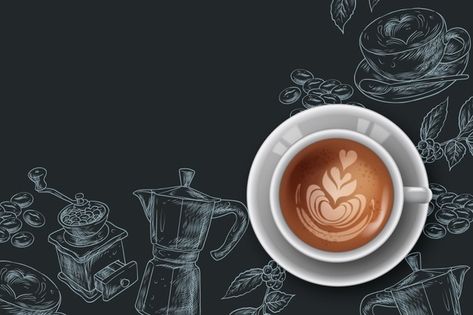 Realistic coffee background | Free Vector #Freepik #freevector #background #coffee #wallpaper #liquid Coffee Background Wallpapers Laptop, Background Cafe Coffee Shop, Coffee Background Graphics, Cafe Background Aesthetic, Background Coffee Design, Coffee Background Wallpapers, Coffee Background Design, Coffee Background Aesthetic, Coffee Desktop Wallpaper