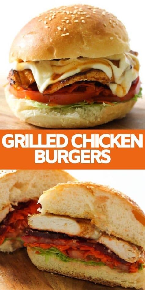 Juicy Grilled Chicken Breast, Soft Burger Buns, Chicken Fillet Burger, Grilled Chicken Sandwich Recipes, Grilled Chicken Burgers, Chicken Breast Sandwich, Juicy Grilled Chicken, Sweet Chilli Chicken, Bbq Chicken Breast