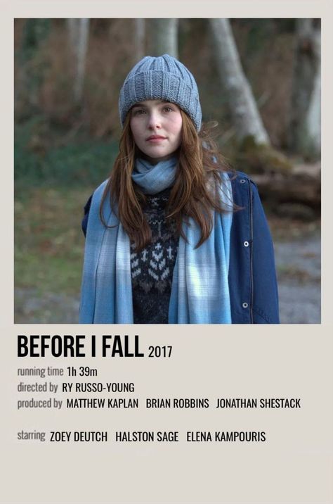 Before I Fall Movie, Fall Movie Poster, Before I Fall, Polaroid Movie Poster, Fall Movie, Movie Collage, Room Things, Polaroid Poster, Movie Poster Wall