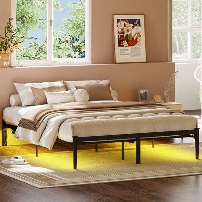 Metal Bed Frames You'll Love | Wayfair Metal Bed Frames, Usb Charging Station, Black King, Metal Bed, Metal Bed Frame, Bed Frames, Platform Bed Frame, Metal Beds, Charging Station