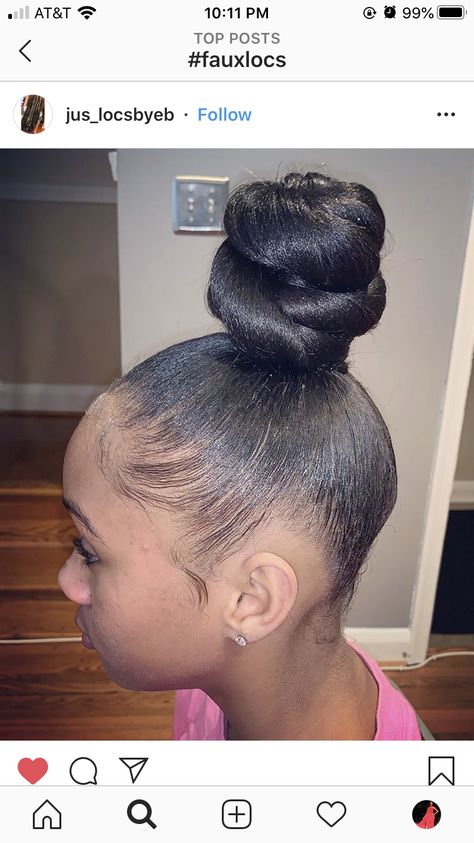 Top Knot Natural Hair, Too Knot Bun, Slick High Bun, Ninja Bun, Knot Hairstyles, High Bun Hair, High Bun Hairstyles, Faux Locks, Top Knot Bun