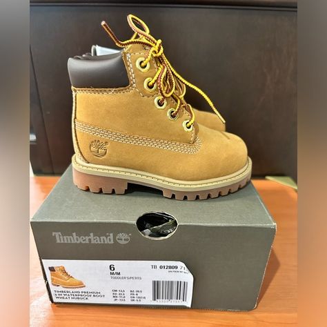 Toddler Timberland Premium 6-Inch Waterproof Boot/Wheat Nubuck size 6 Timberland Leather Boots, Toddler Timberlands, Timberland Boots Black, Timberland Waterproof Boots, Timberland Classic, Timberland Waterproof, Timberland Premium, Shoes Boots Timberland, Timberland Kids