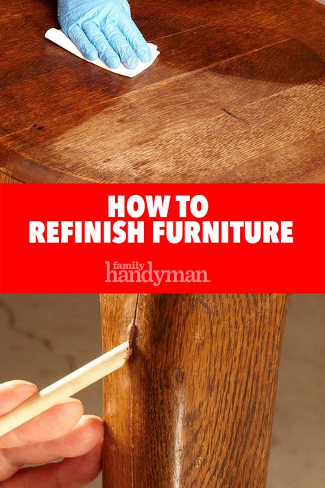 How To Refinish Wood Furniture, Refinished Oak Furniture, How To Refinish Furniture, How To Refinish Old Furniture, Repair Wood Furniture, Restore Wood Furniture, Stripping Furniture, Refinish Furniture, Wood Furniture Plans