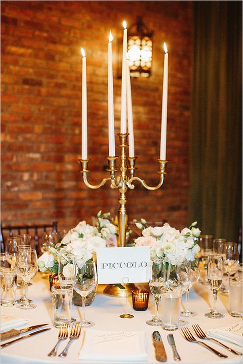 Candleabras Centerpiece, Expensive Flowers, Winter Wedding Centerpieces, Bowery Hotel, Candelabra Centerpiece, Cheap Wedding Flowers, Gold Centerpieces, Tropical Wedding Flowers, New York Winter