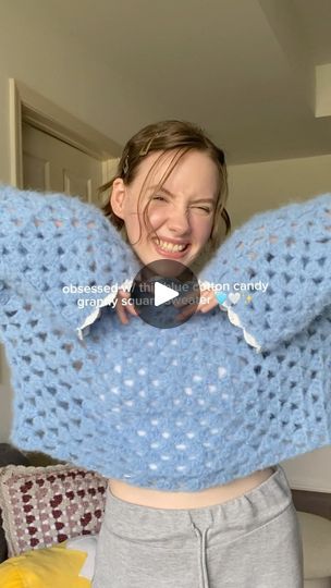 Crochet Blog, Granny Squares Pattern, Square Patterns, Crochet Granny, Free Patterns, Crochet Tutorial, Granny Square, Cotton Candy, Cute Hairstyles