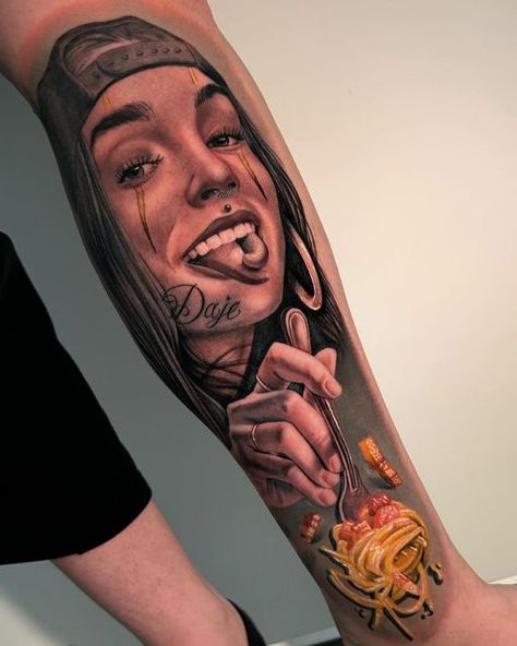 Food Tattoos, Chola Style, Chicano Tattoo, Black And Grey Tattoos, Tattoo Shop, Girl Tattoos, Tattoos, On Instagram, Quick Saves