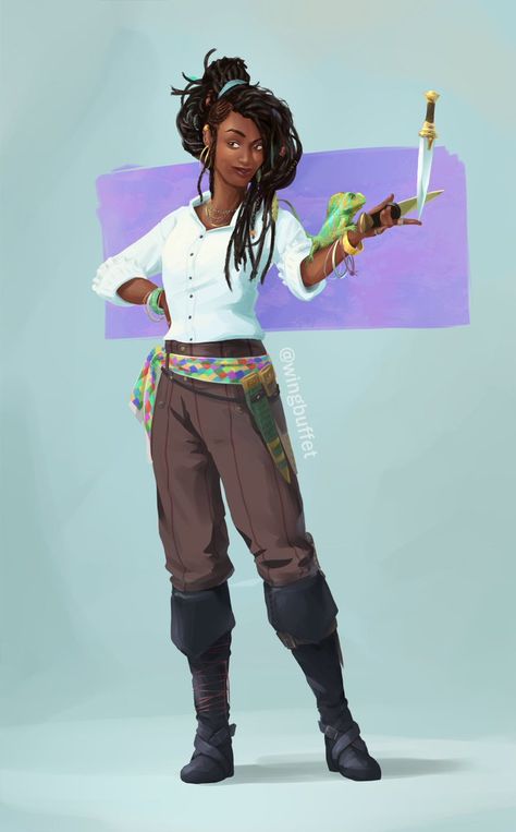 WingBuffet on Twitter: "You could say she's a collector #DnD5e #DungeonsAndDragons #Commission https://t.co/YduMRVHXXU" / Twitter Arte Heavy Metal, Inspo Art, D D Character Ideas, Pirate Art, Fantasy Stuff, Pirate Woman, Black Characters, Character Inspo, Afro Art