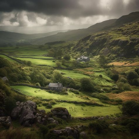 Immerse yourself in the breathtaking beauty of the "Emerald Haven: Ireland Landscape." This stunning collection of landscape photography captures the enchanting vistas and rolling green hills that define the scenic charm of Ireland. From rugged coastlines to serene countryside views, this photograph transports you to a world of natural splendor and tranquility. Explore the timeless allure of Ireland's landscapes through the lens of our AI-generated photography Irish Cliffs Aesthetic, Cool Landscapes Photography, Scottish Landscape Photography, Irish Countryside Aesthetic, Ireland Core, Ireland Spring, Rural Ireland, Ireland Nature, Ireland Countryside