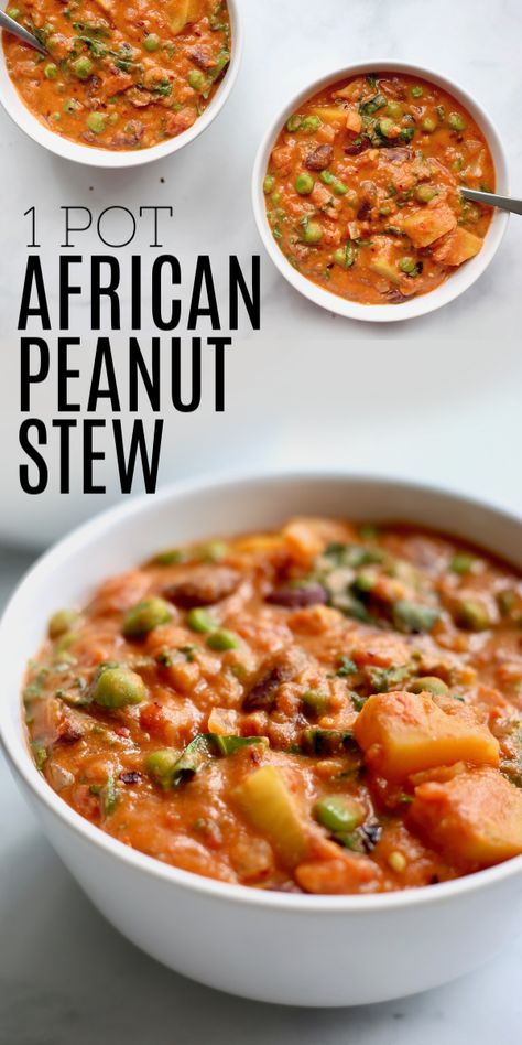 Peanut Butter Stew Recipe, Vegetarian Pumpkin Chili, African Peanut Stew, Pumpkin Chili Recipe, African Foods, Easy Vegan Lunch, Meat Meals, Buttered Vegetables, Peanut Stew