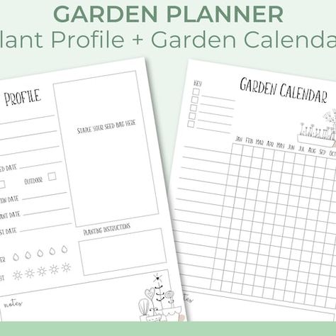 Gardening Journal Printables, Gardening Printables, Garden Checklist, Companion Planting Chart, Elegant Decorations, Garden Organization, Vegetable Garden Planning, Plant Journal, Garden Calendar