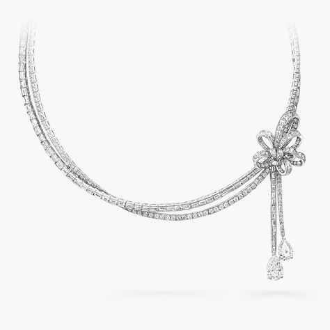 Graff Bow Necklace, Graff Necklace, Diamond Shaped Engagement Ring, Classic Diamond Ring, Pear Shaped Diamond Ring, Diamond Drop Necklace, Diamond Bows, High Jewellery, Fine Diamond Jewelry