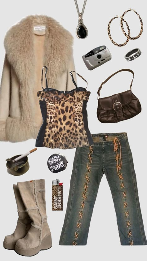 Rockstar gf Black 80s Aesthetic, Bryson Tiller Concert, Dark Old Money, Polyvore Outfits Fall, Gyaru Fits, Rock Chic Outfits, 2000s Autumn, 80s Concert, Clubbing Fits