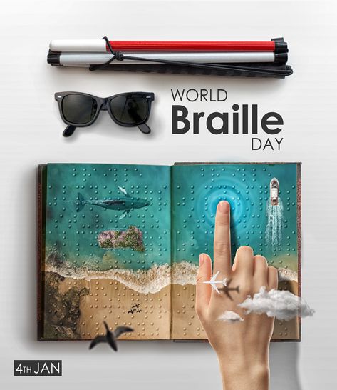 World Education Day, World Braille Day, Tactile Art, Education Day, Custom Ipad, Cool Paper Crafts, World Days, Mental Health Day, Photo Frame Gallery