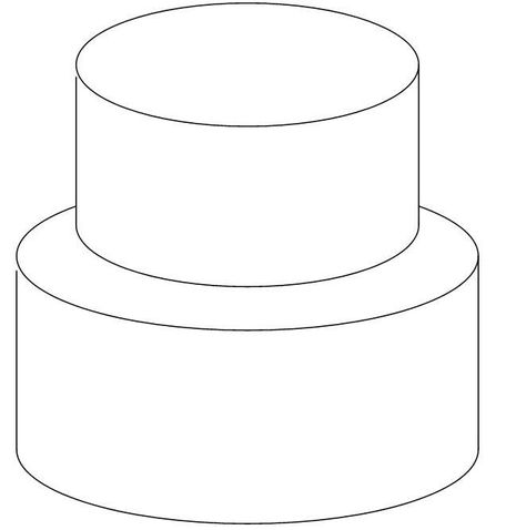 DIY tiered cake outline! Lots of room to sketch...great for beginners. Save photo, scale larger & print. Or create in MS Publisher/Word (page 2 of thread) to make more tiers & different shaped cakes. Cake Outline, Cake Sketch, Cake Drawing, Cake Base, Cake Decorating For Beginners, Cake Templates, Basic Cake, Tiered Cake, Gateaux Cake