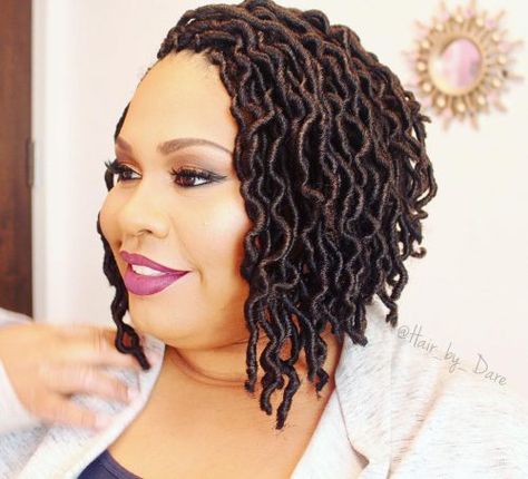 22 Hottest Faux Locs in 2019. Get Your Goddess On. Crochet Quotes, Faux Locs Styles, Curly Faux Locs, Havana Twists, Locs Styles, Twisted Hair, Curly Crochet Hair Styles, Faux Locs Hairstyles, Crochet Braid Styles