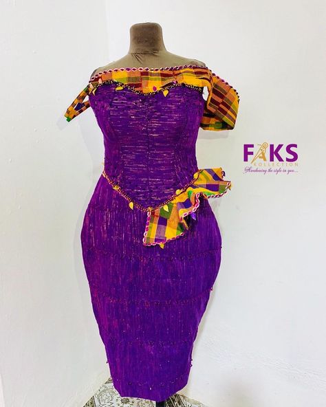 Beautiful plain and patterned kemte kombo. Comtact us on 0209060114 Purple Plain, Kente Dress, Dressing Tips, Clothing Patterns Free, Wedding Guest Dresses, Guest Dresses, Clothing Patterns, Wedding Guest Dress, Wedding Guest