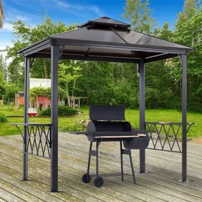 Gazebos - Bed Bath & Beyond Bbq Canopy, Grill Canopy, Bbq Gazebo, Polycarbonate Roof, Outdoor Cooking Spaces, Fire Pit Landscaping, Grill Gazebo, Canopy Tent Outdoor, Gazebo Tent