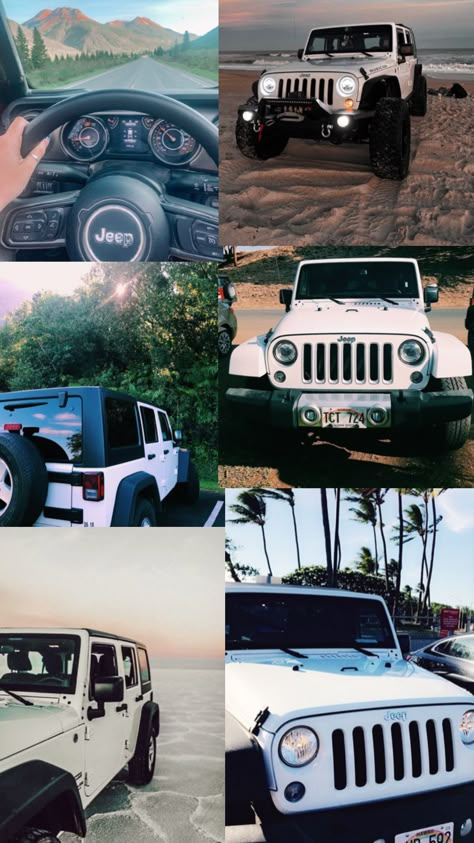 I want a white Jeep 😭😭💜🥹🩷 White Jeep Wrangler Interior, White Jeep Wrangler Aesthetic, Jeep Interior Aesthetic, Jeep Wrangler Aesthetic, Jeep Wrangler White, Jimny Car, Grace Core, White Jeep Wrangler, Jeep Wrangler Interior