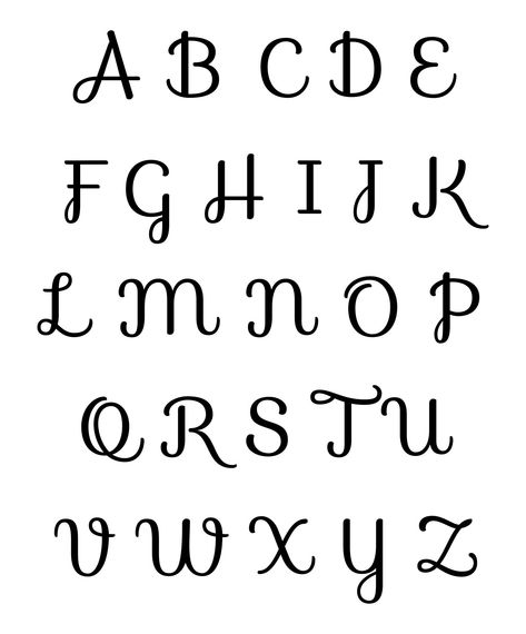 Font Styles Alphabet, Cute Fonts Alphabet, Fancy Alphabet, Numbers Tattoo, Bubble Letters Alphabet, Different Lettering Styles, Hand Lettering Alphabet Fonts, Alphabet Letter Templates, Alfabet Font