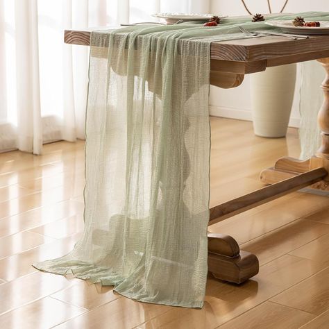 home decor , home decor vintage,  home decor rustic, home decor aesthetic charm tablecloth, home decor ideas, home decor ideas kitchen, home decor centerpiece ideas, home decor green, sage green, tablecloth green, #ad Cheesecloth Table Runner, Easter Centerpieces, Rustic Boho, Spring Home Decor, Cheese Cloth, Game Room Furniture, Mudroom Furniture, Shower Decorations, Bar Furniture