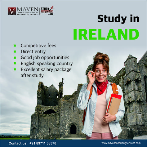 Here are the benefits of Studying in Ireland. Get in touch with us for expert counselling at +91 89711 38370 or visit www.mavenconsultingservices.com For more Information regarding Study Abroad. Study In Ireland, Job Opportunities, Study Abroad, Good Job, More Information, Benefits, Travel, Quick Saves, Design