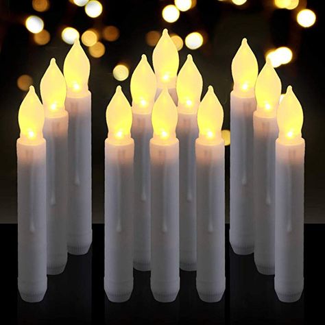 Amazon.com: Homemory 6.5" LED Battery Taper Candles, Flickering Flameless Tapered Candles, Warm White LED Lights, Dripless, Set of 12: Gateway Flameless Taper Candles, Led Taper Candles, Fake Candles, Long Candles, Window Candles, Electronic Candles, Wedding Halloween, Led Pillar Candle, Traditional Candles