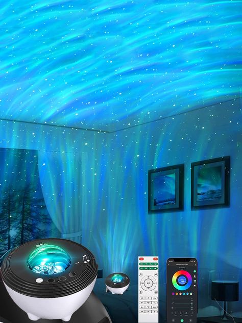 Bunkie Ideas, Space Lights, Baddie Apartment Ideas, Star Projector Light, Starry Night Light, Light Projection, Beach Spa, Projector Light, Light App